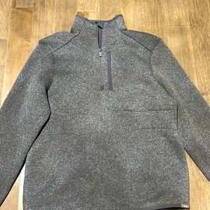 FIGS HALF ZIP SWEATER KNIT - GRAY